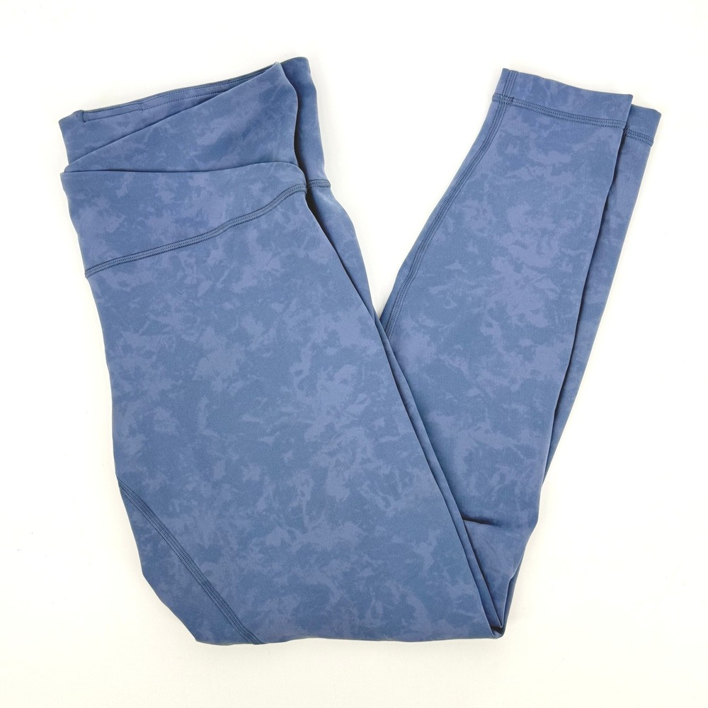Lululemon Always On High Rise Tight Women 12 Sky Wash Print Tempest Blue